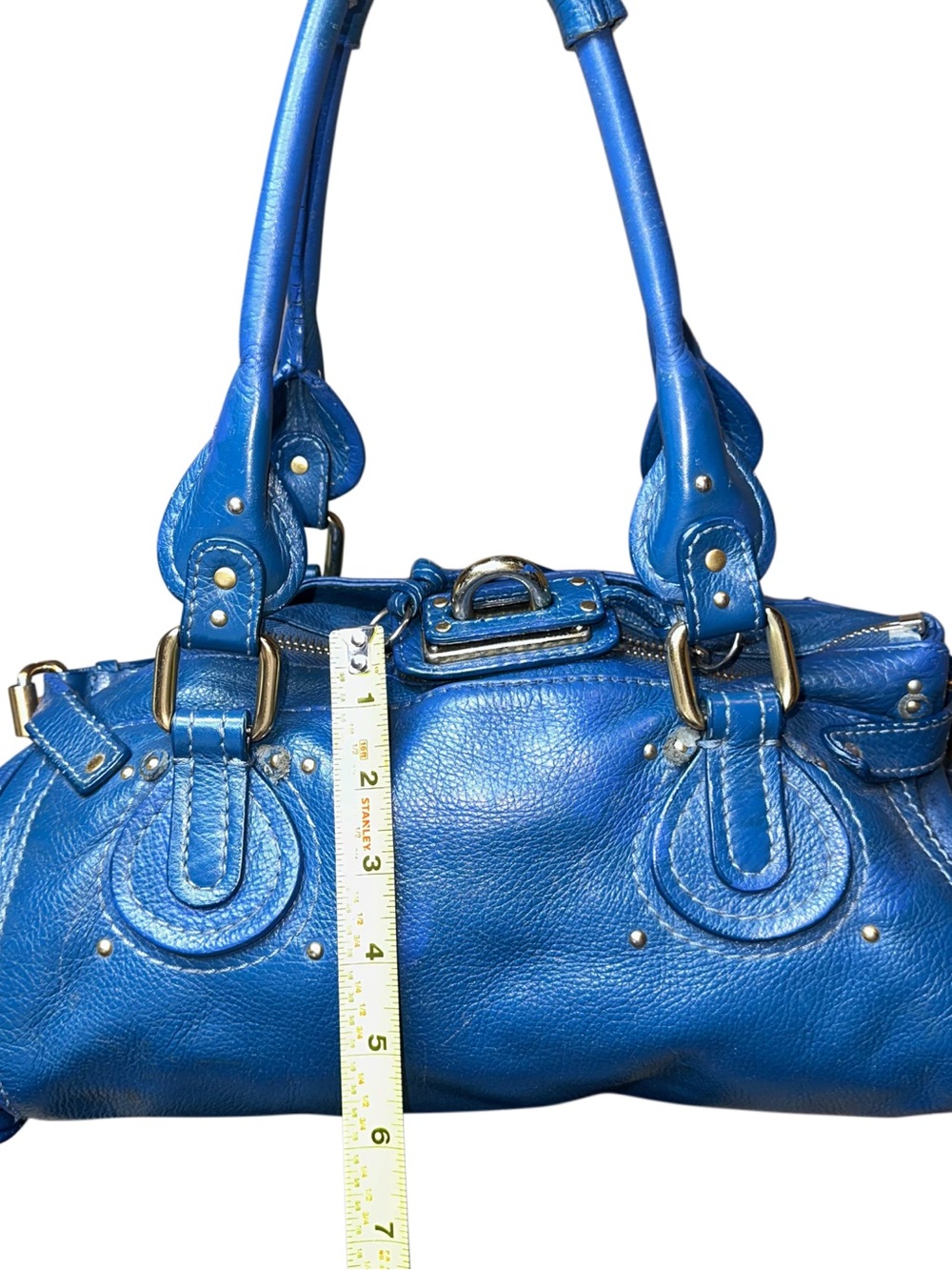 CHLOE PADDINGTON Blue Leather Bag - Lock and Key - Picture 12 of 17
